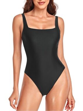 Relleciga Black One Piece Swimsuit Size Small NWT Beach Vacation Pool Fun Summer